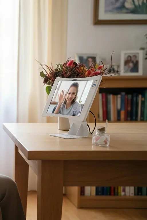 Tablette sur socle pour personne âgée